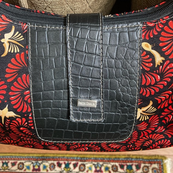 PINEDA COVALIN Vintage Otomi Hobo bag Silk&Leather with stainless steel hardware - Picture 16 of 16